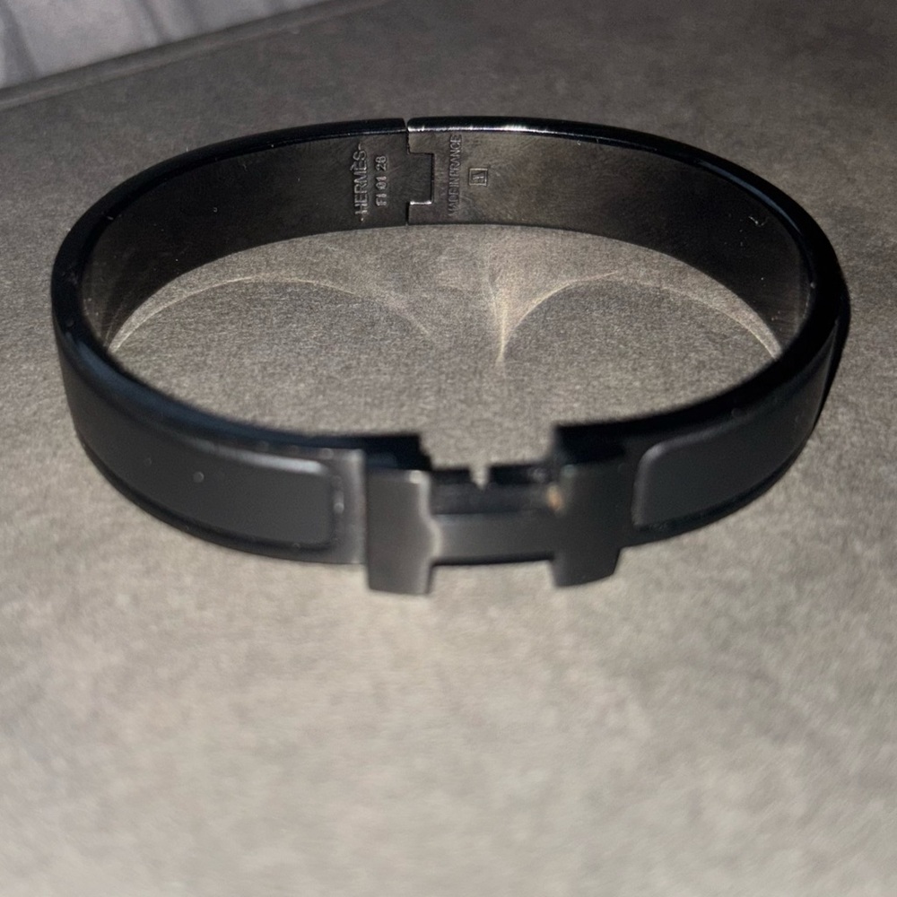 Hermès Black Enamel Bracelet